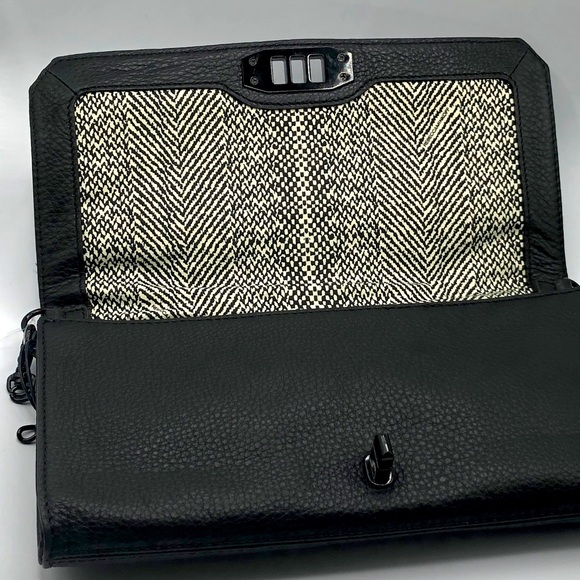 REBECCA MINKOFF QUILTED LEATHER CLUTCH/CROSSBODY - Picture 7 of 15